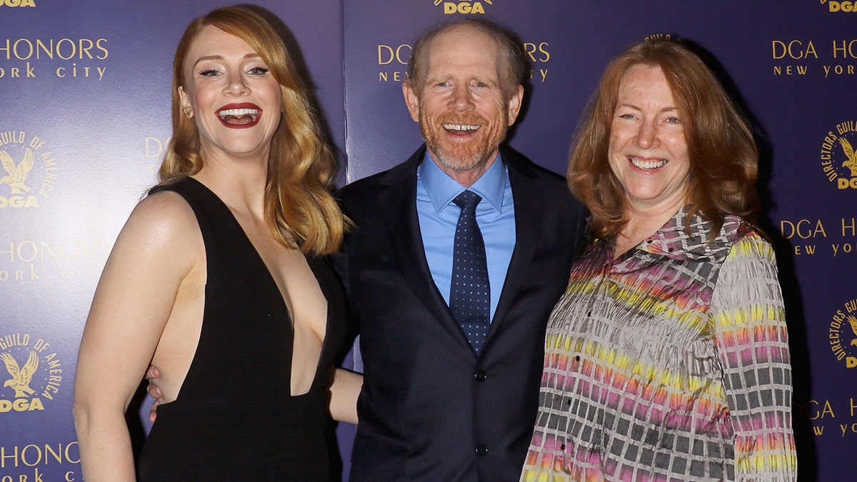 Bryce Dallas Howard with parents Ron Howard and Cheryl Howard