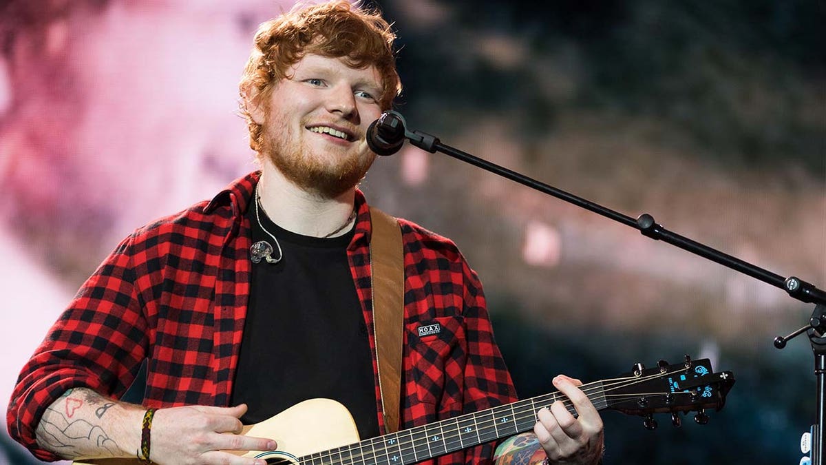 Ed Sheeran performing