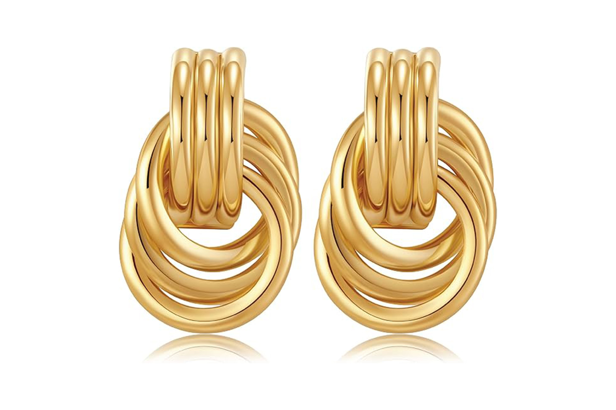 Gold statement earrings