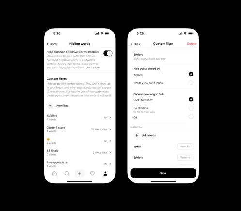 Threads Expands Its Hidden Words Options