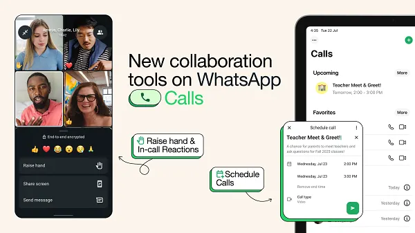 WhatsApp Adds New Group Call Options