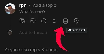 Threads text expansion