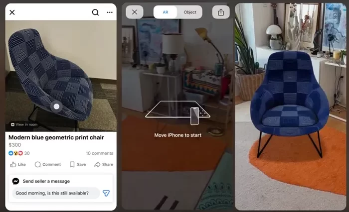 Meta Tests Virtual Try-on for Furniture on Marketplace