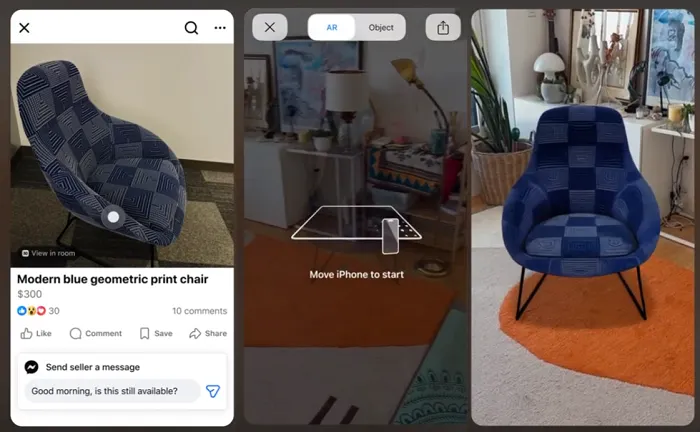Meta Tests Virtual Try-on for Furniture on Marketplace