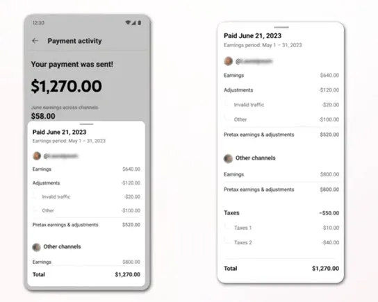 YouTube updates Payment Activity overview, provides more detailed data