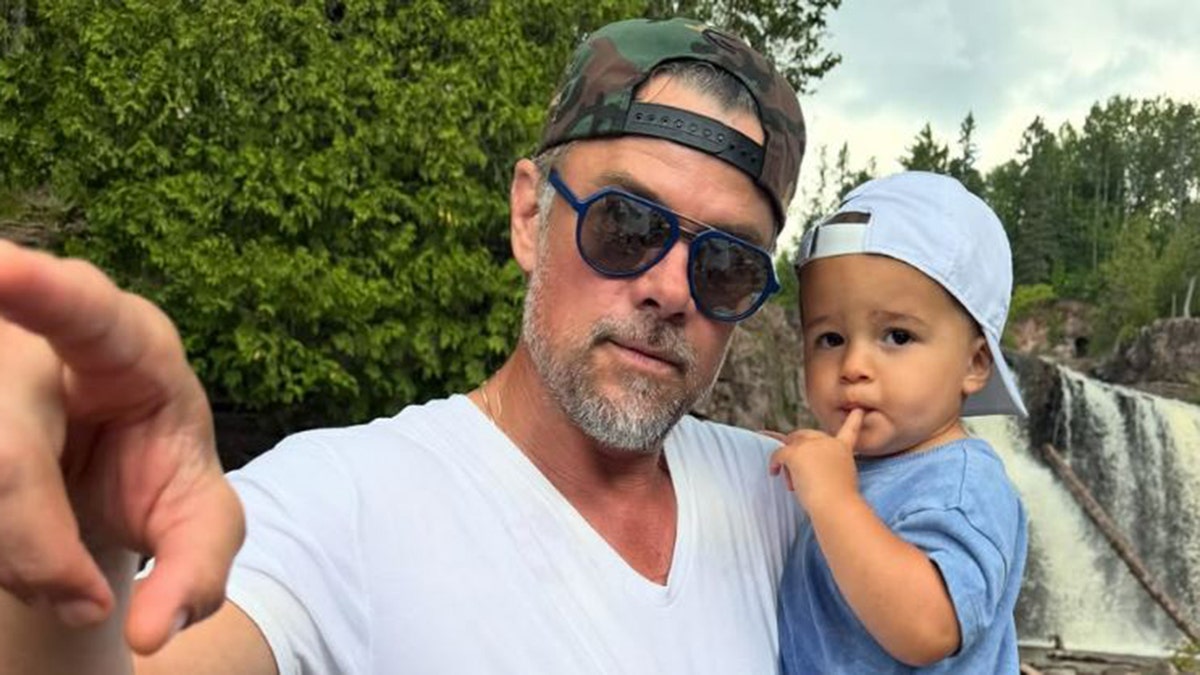 Josh Duhamel with his son