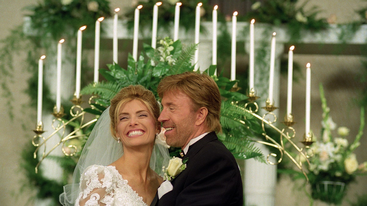 Chuck Norris marrying his second wife.