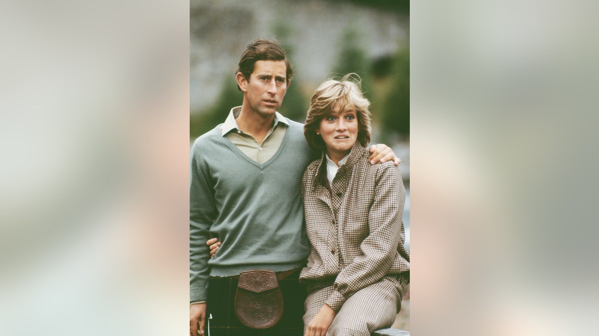 Princess Diana making a funny face at Balmoral.