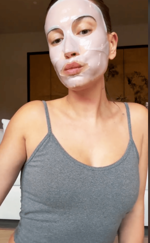 Hailey Bieber screen shot TikTok