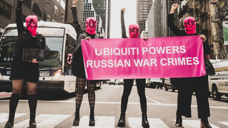 Pussy Riot Protests Tech Company for 'Powering Russian War Crimes'