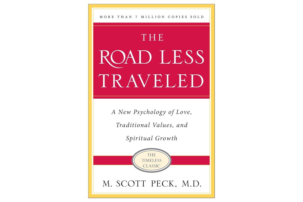 The book cover for "The Road Less Traveled" by M. Scott Peck, M.D.