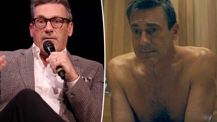 Jon Hamm denies using a 'butt double' during steamy 'Your Friends & Neighbors' Season 2 appearance