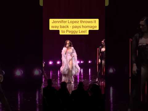 Jennifer Lopez Throws It Way Back - Pays Homage To Peggy Lee!