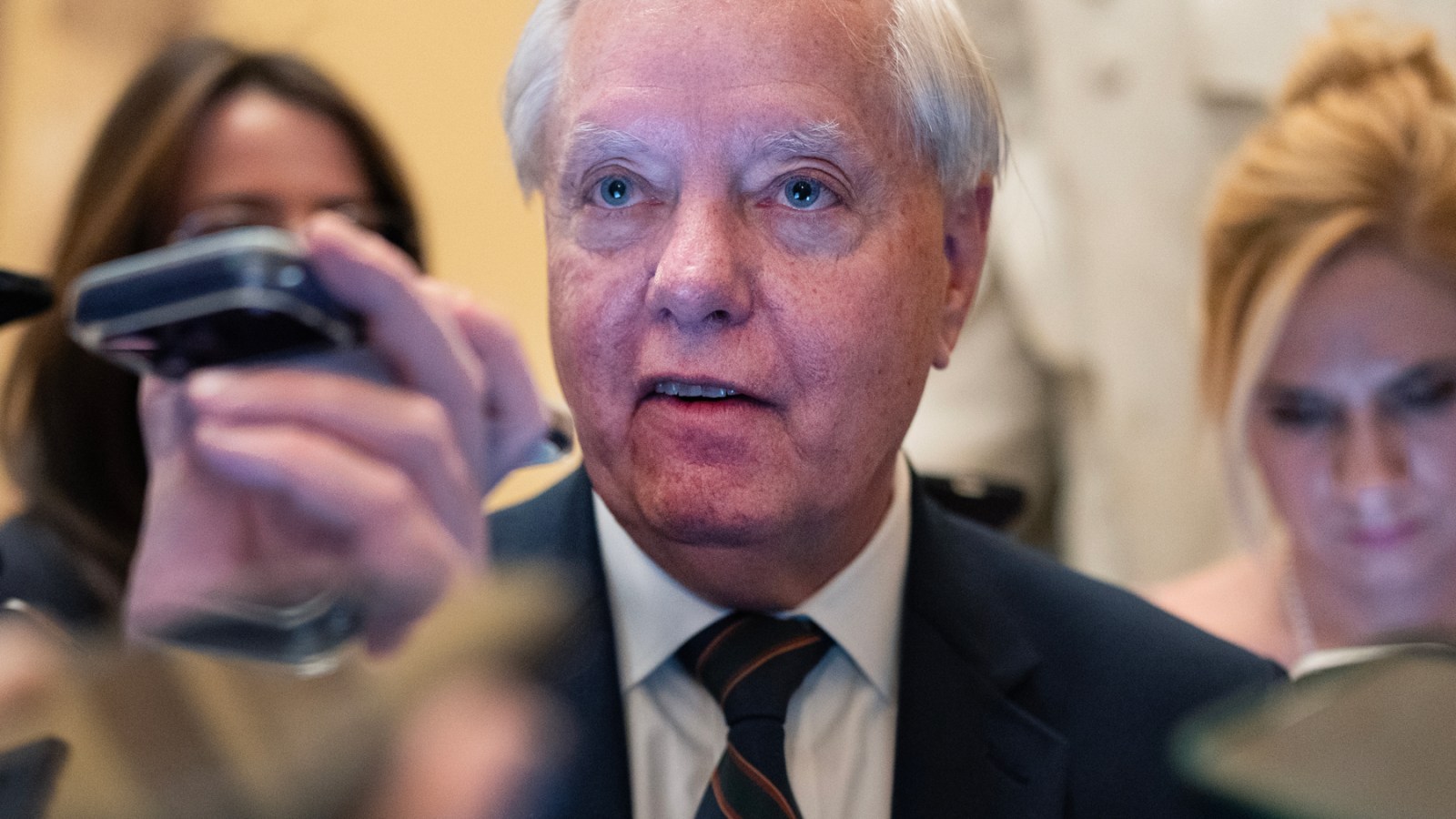 Lindsey Graham Hits Disney World as Americans Endure Airport Hell