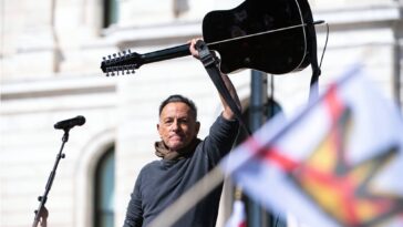 Watch Bruce Springsteen play 'Streets Of Minneapolis' at anti-Trump 'No Kings' protest in Minnesota