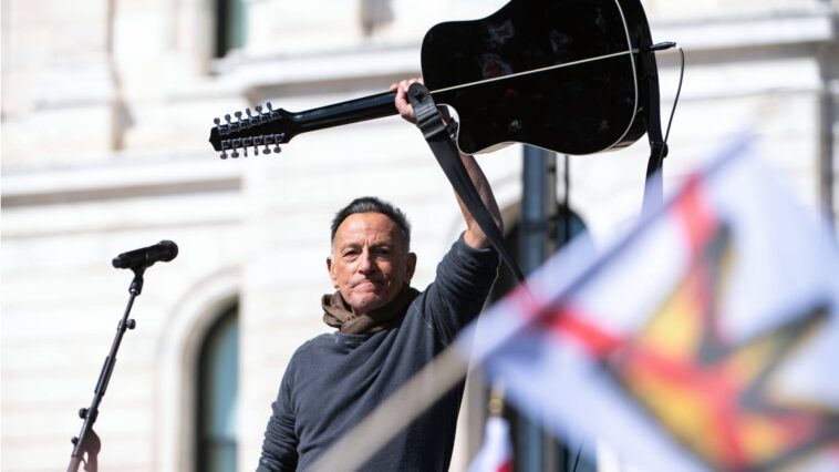 Watch Bruce Springsteen play 'Streets Of Minneapolis' at anti-Trump 'No Kings' protest in Minnesota