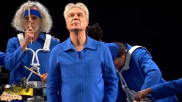Watch David Byrne Perform 'When We Are Singing' on 'Colbert'