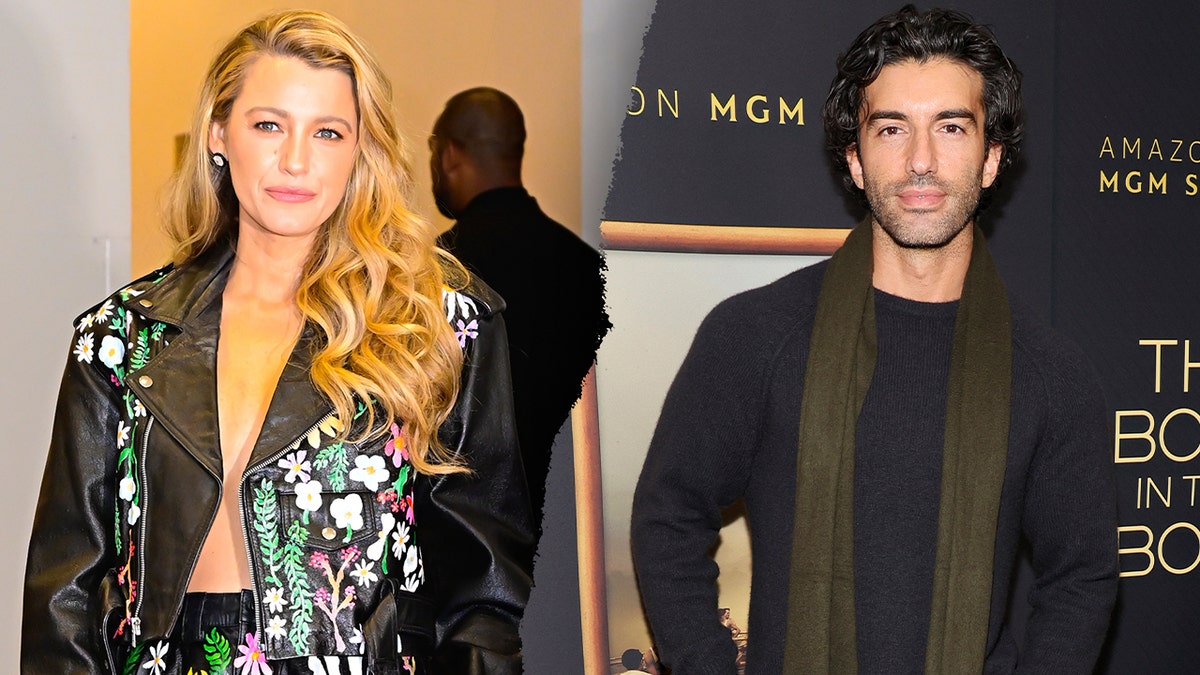 Blake Lively and Justin Baldoni posing for photos