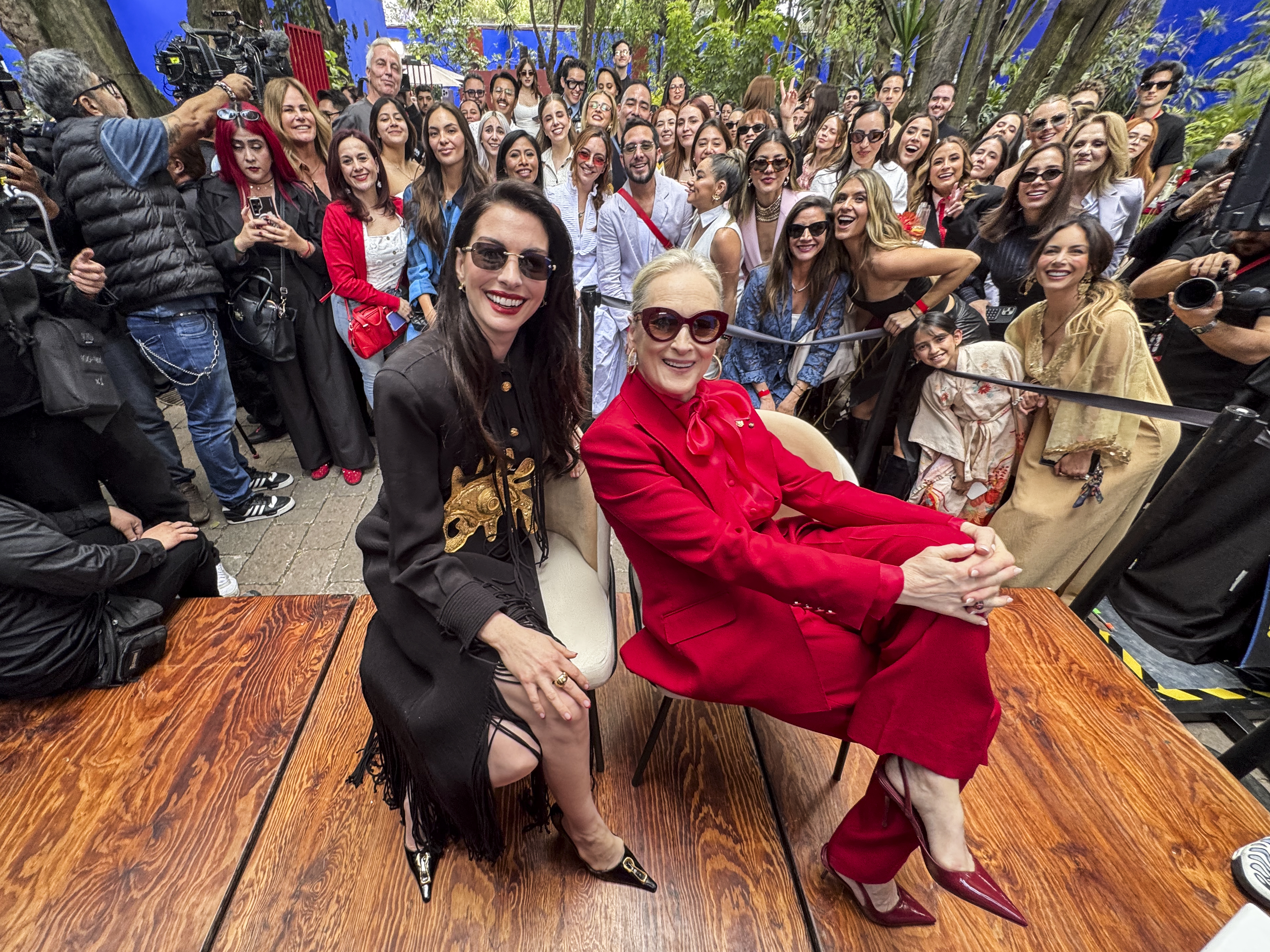 “The Devil Wears Prada 2” stars Anne Hathaway and Meryl Streep raise hell on a press tour in Mexico City.