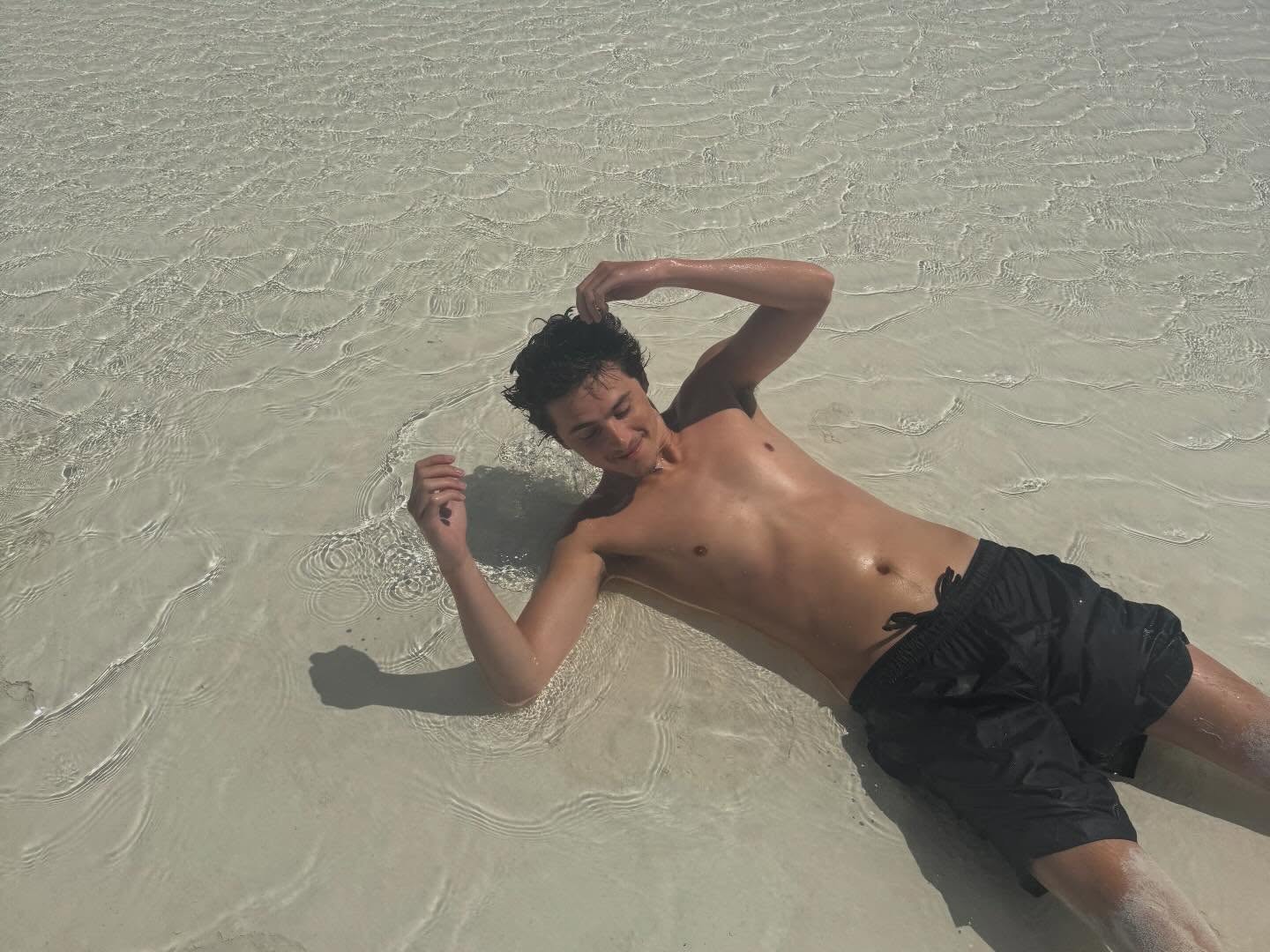 From the big screen to sunscreen! Timothée Chalamet hits the beach after awards season.