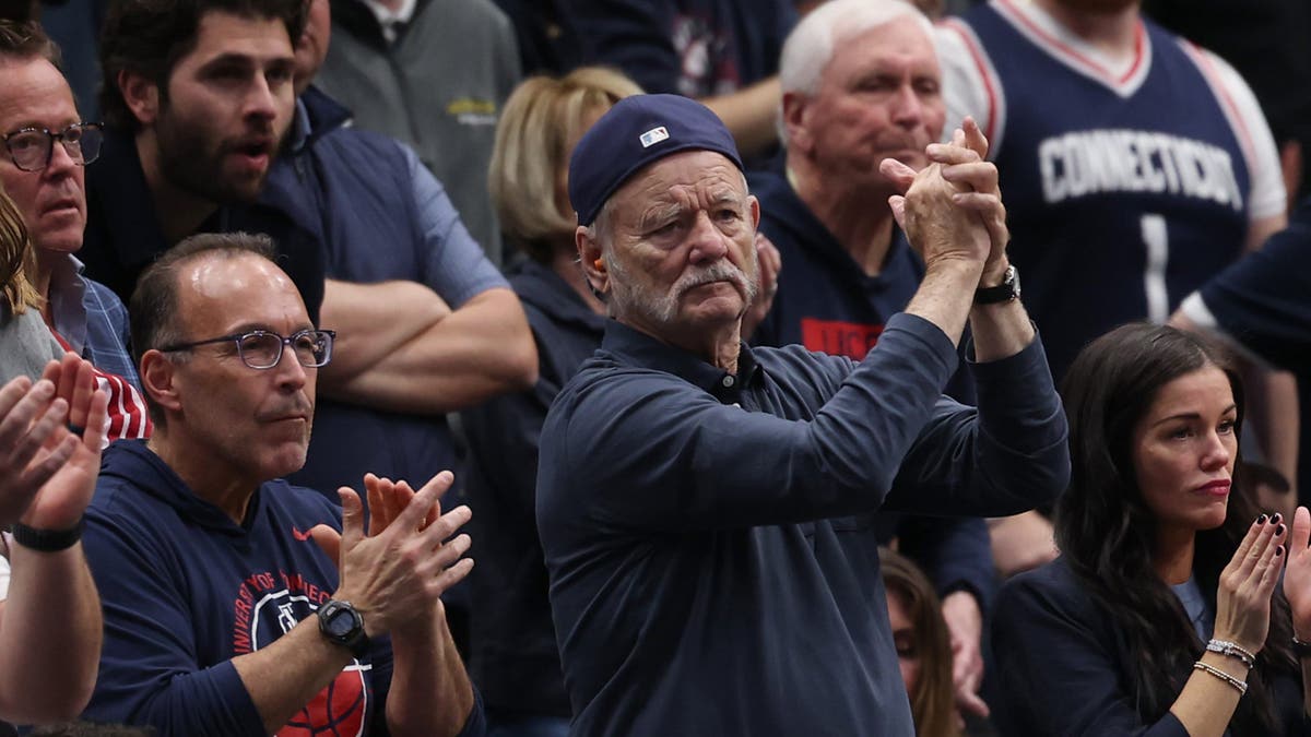 Bill Murray watching NCAA basketball game at Capital One Arena in Washington, D.C.