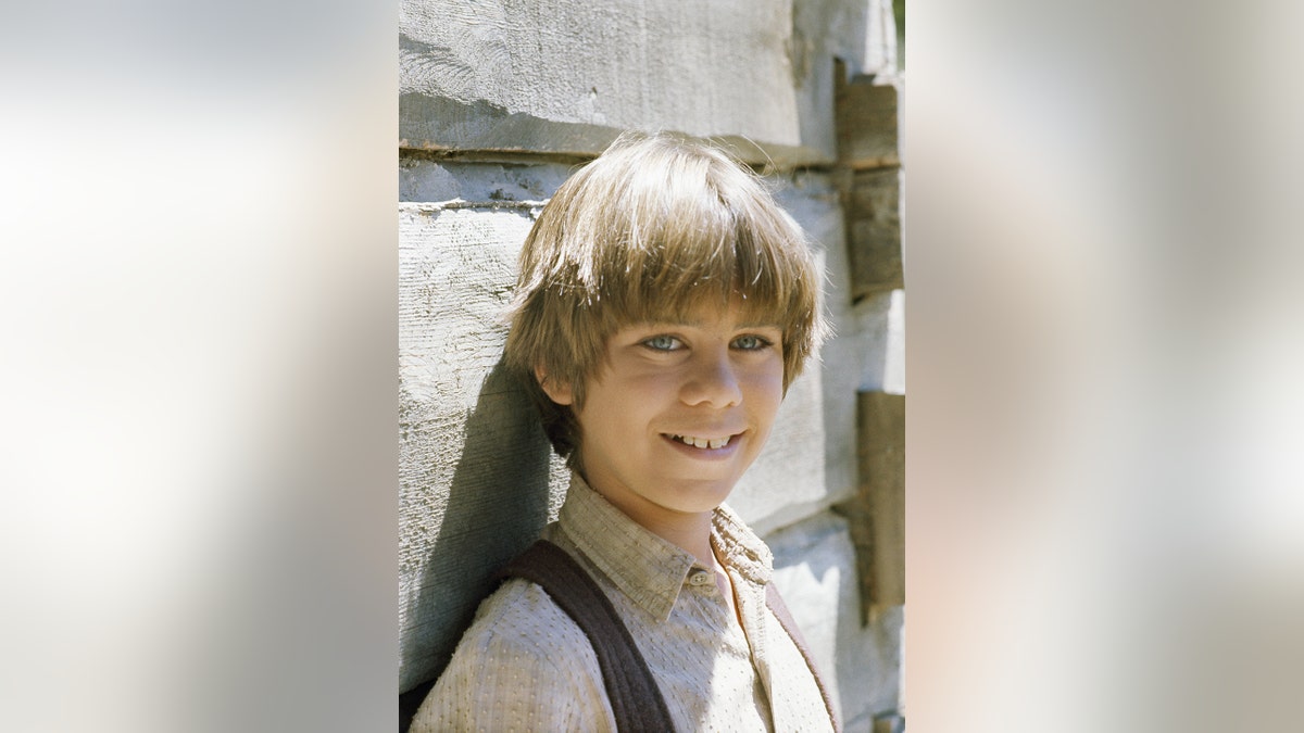 Patrick Labyorteaux in character filming "Little House on the Prairie"