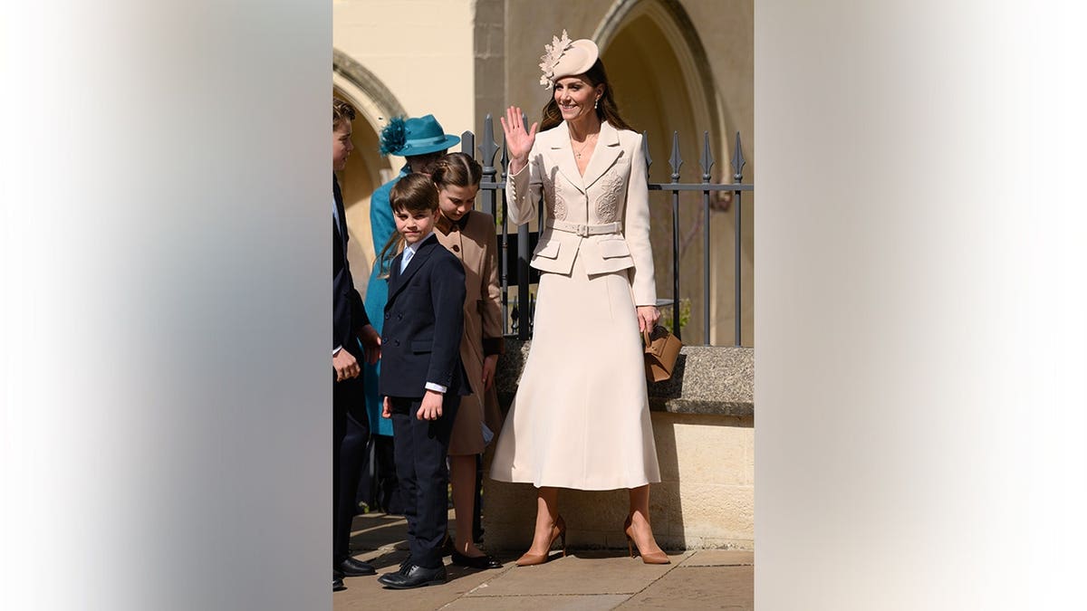 Princess Charlotte of Wales, Prince Louis of Wales, and Catherine, Princess of Wales