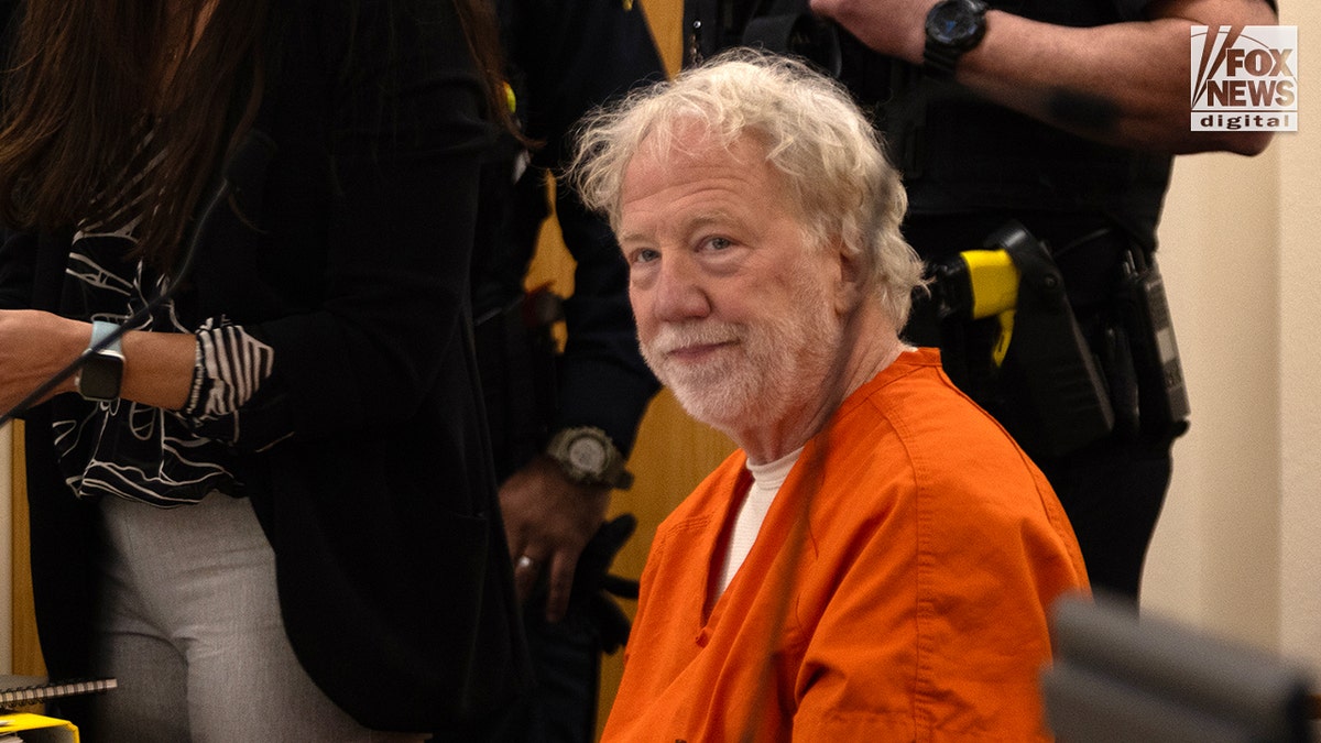 Timothy Busfield seated in courtroom during pre-trial detention hearing in Albuquerque, New Mexico