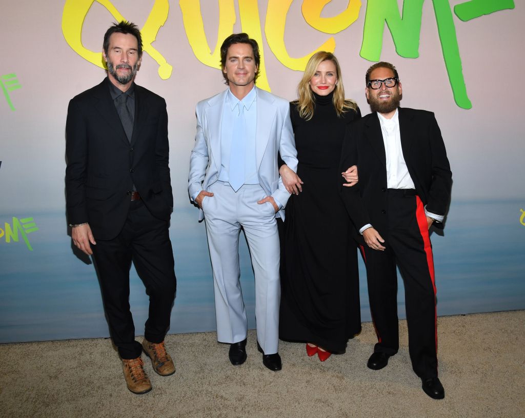 Keanu Reeves, Matt Bomer, Cameron Diaz and Jonah Hill attend the "Outcome" premiere