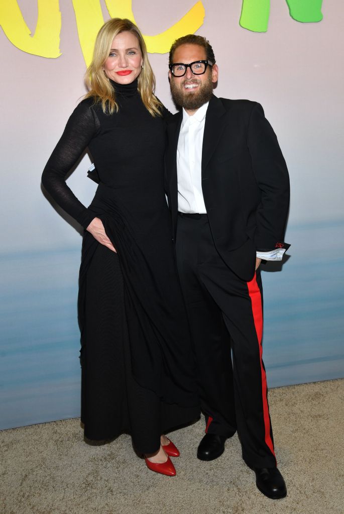 Cameron Diaz and Jonah Hill attend the "Outcome" premiere