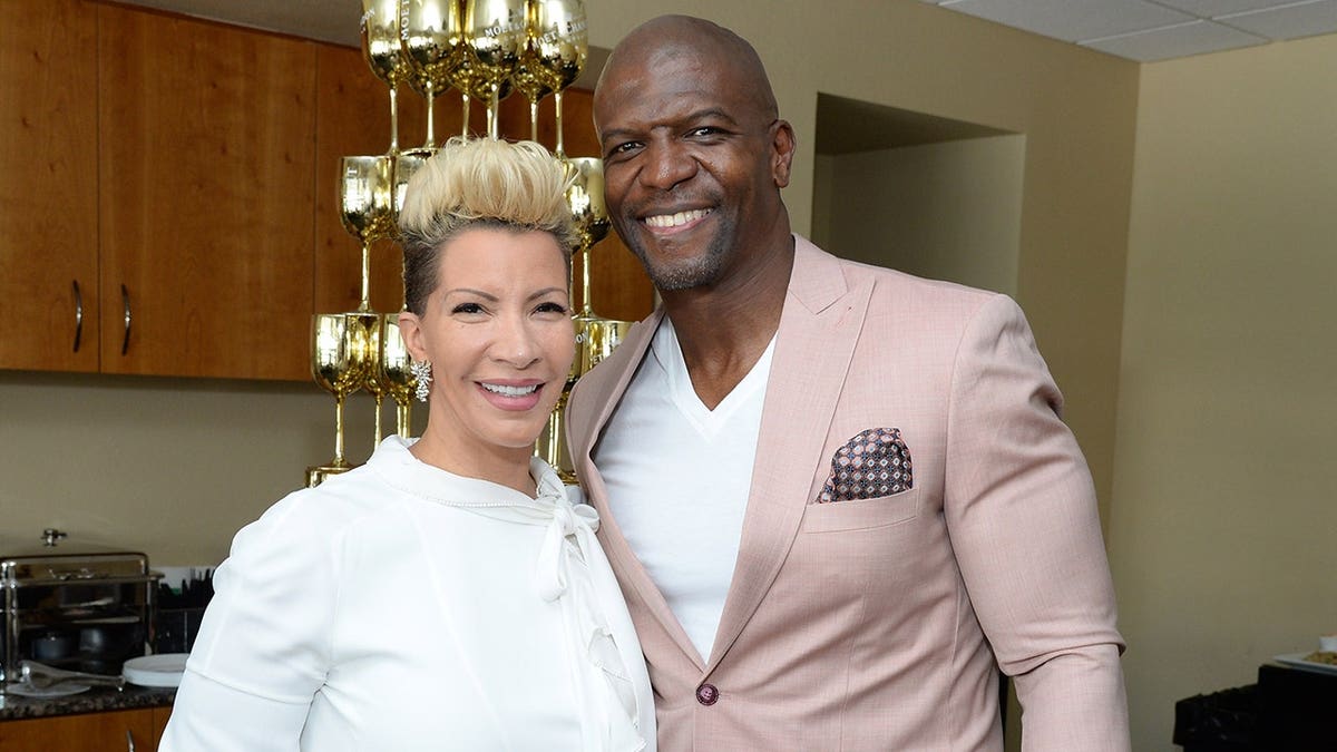 Rebecca King-Crews and Terry Crews standing together at an event in Indian Wells, California