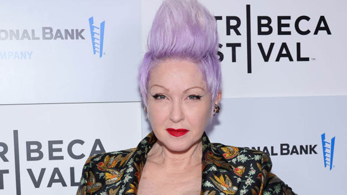 cyndi lauper at tribeca film festival red carpet