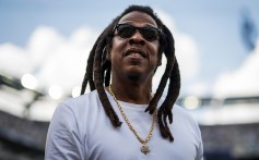 Jay-Z looks on prior to the FIFA Club World Cup semi final football match between Paris Saint-Germain FC and Real Madrid CF in East Rutherford, NJ, on July 9th, 2025.