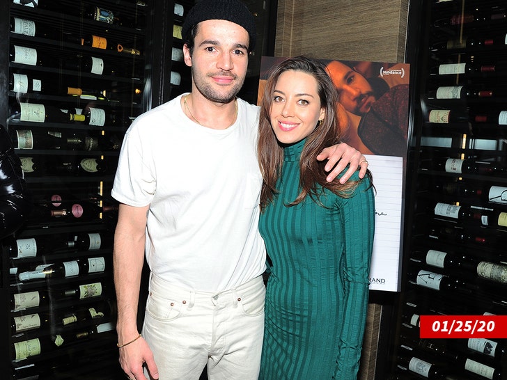 Aubrey Plaza Chris Abbott getty composite