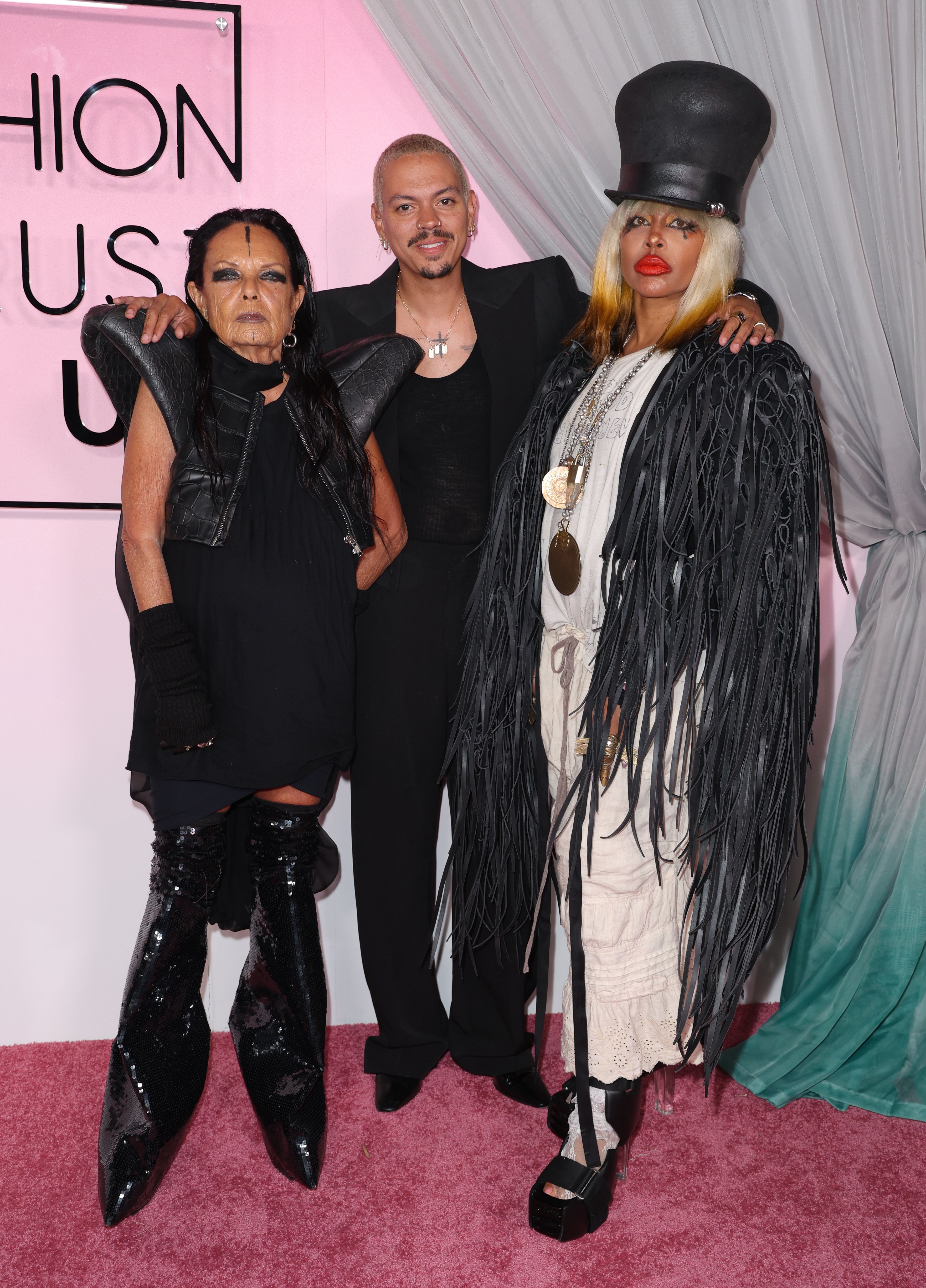 Michele Lamy, Evan Ross and Erykah Badu