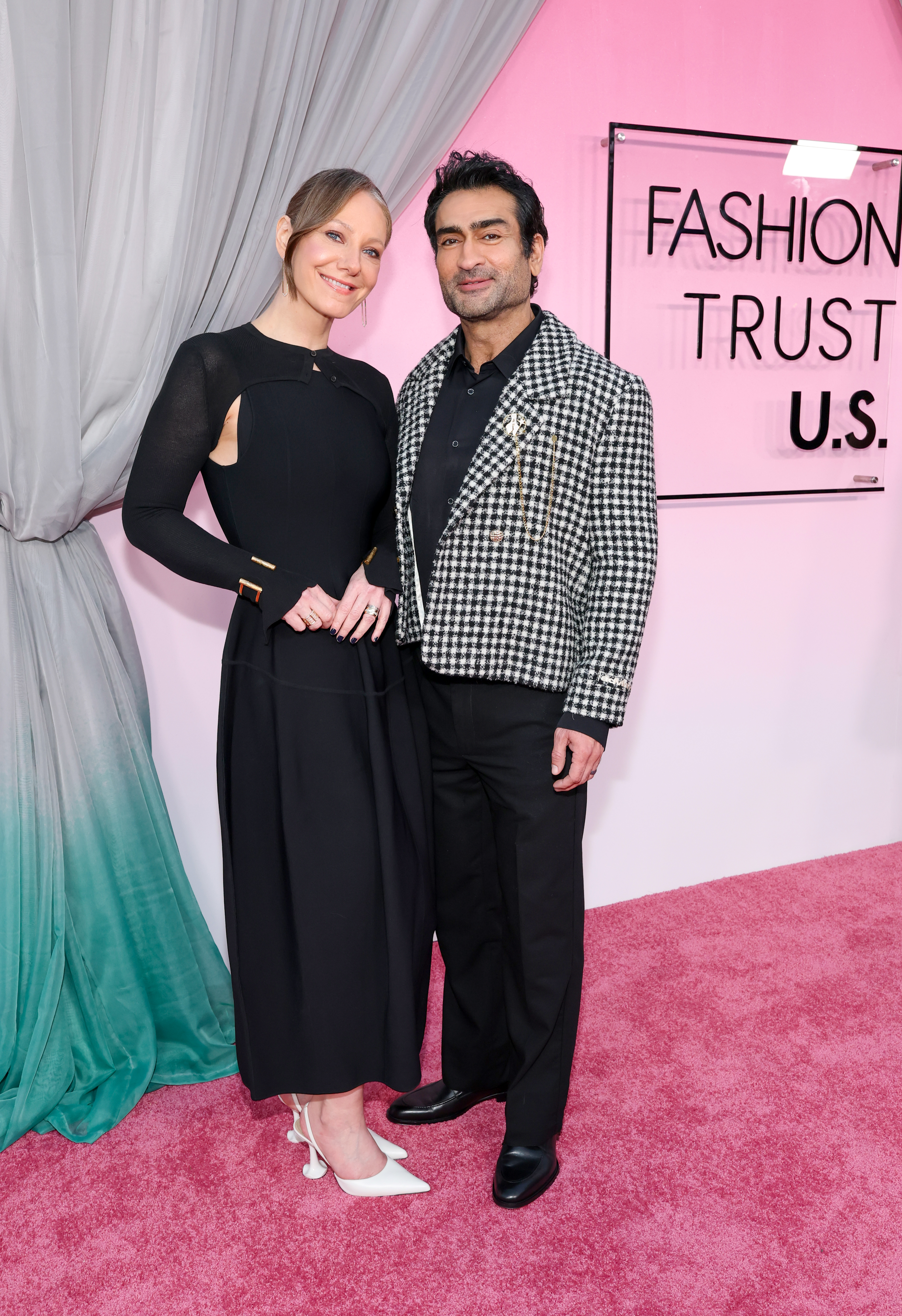  Emily V. Gordon and Kumail Nanjiani attend the Fashion Trust U.S. Awards 2026 