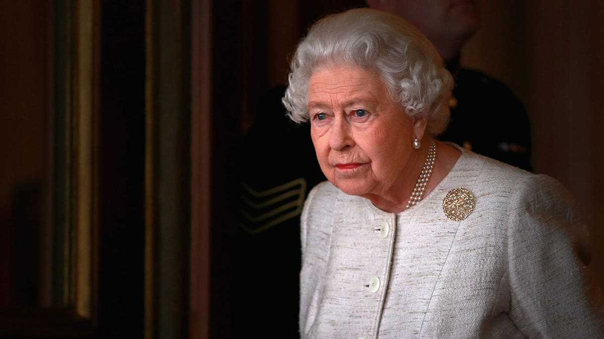 Queen Elizabeth II greeting Kazakhstan President Nursultan Nazarbayev at Buckingham Palace
