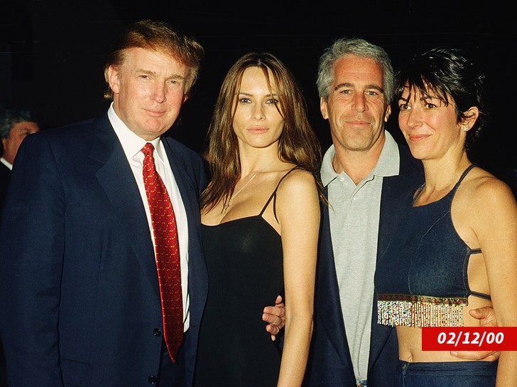 donald trump, melania, and esptein getty