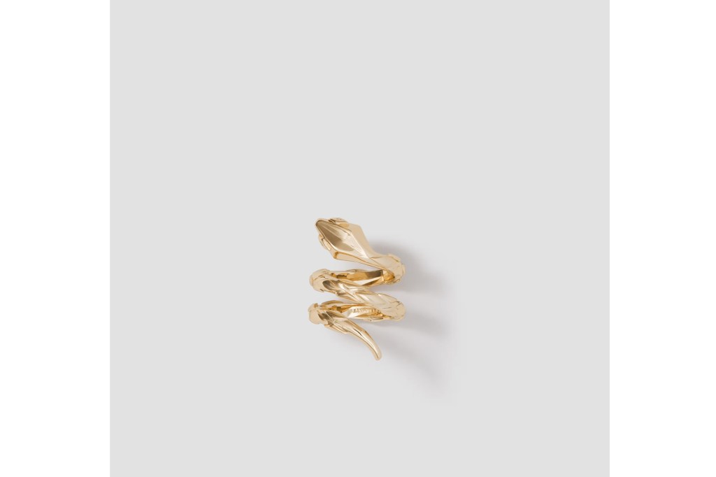 Gold snake ring.