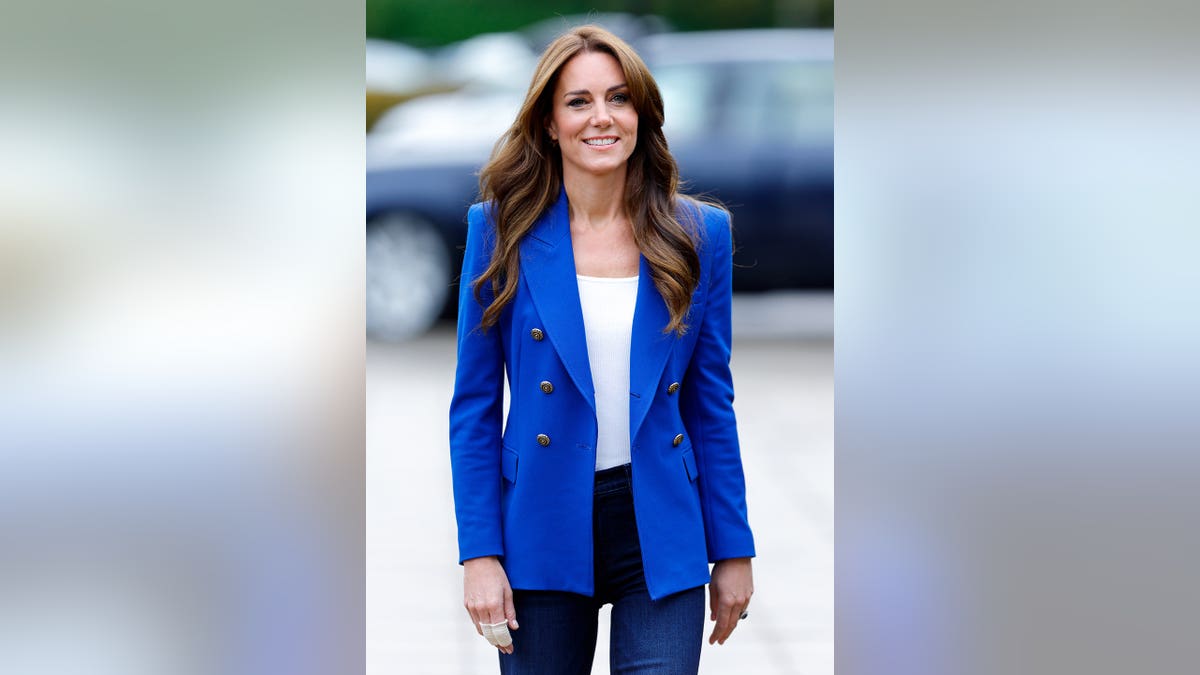 Catherine Princess of Wales speaking at a mental fitness workshop at Bisham Abbey National Sports Centre