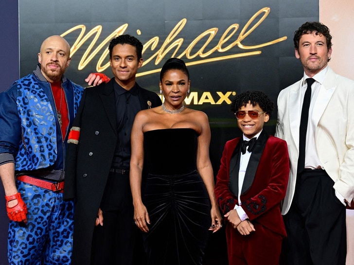 US actor KeiLyn Durrel Jones, US actor Jaafar Jackson, US actress Nia Long, US actor Juliano Valdi and US actor Miles Teller