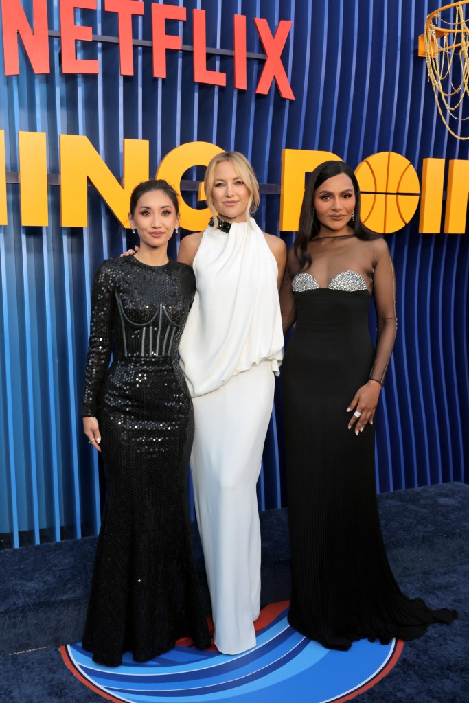 Brenda Song, Kate Hudson and Mindy Kaling at Netflix's "Running Point" Season 2 Premiere Event