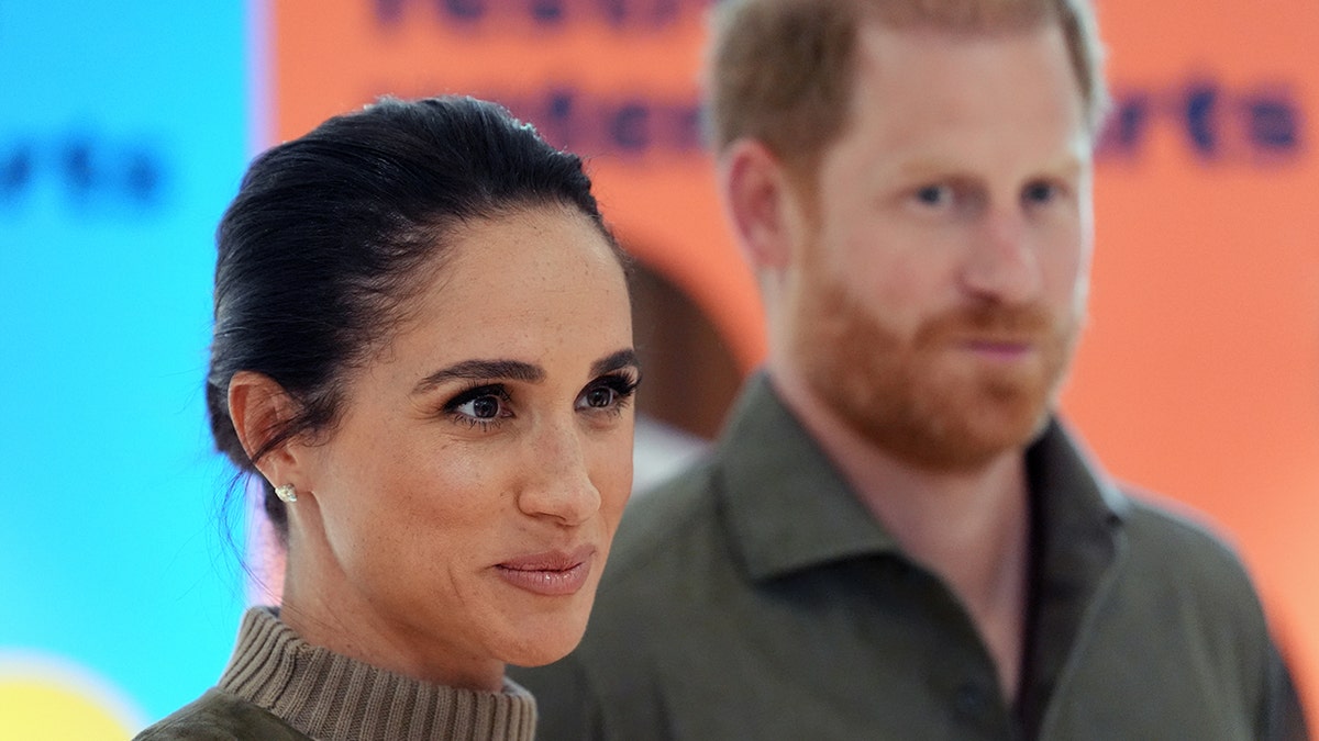A close-up of Meghan Markle and Prince Harry in Australia.