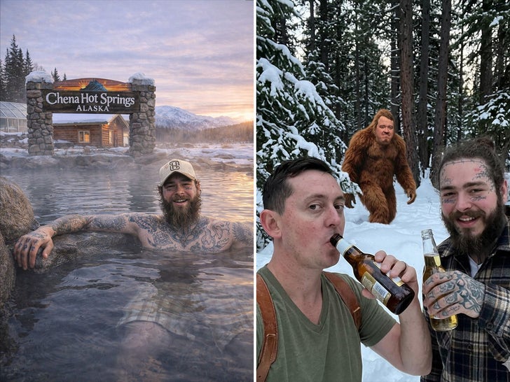 Post Malone Hits Alaska -- AI Photos