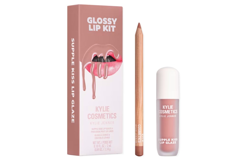 Kylie Cosmetics Glossy Lip Kit with lip glaze and liner.