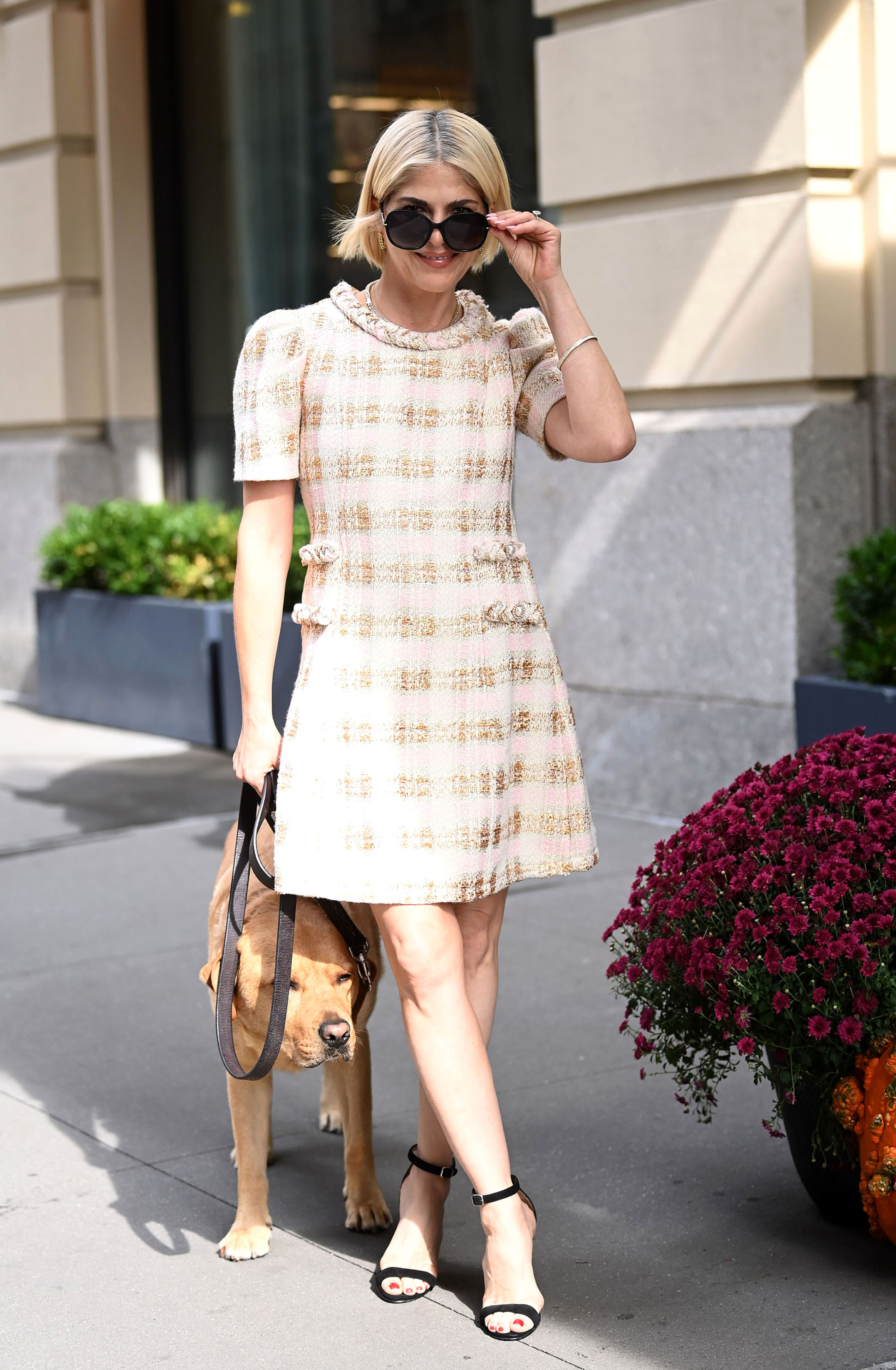 Selma Blair flashes a smile to the photographers out in NYC.