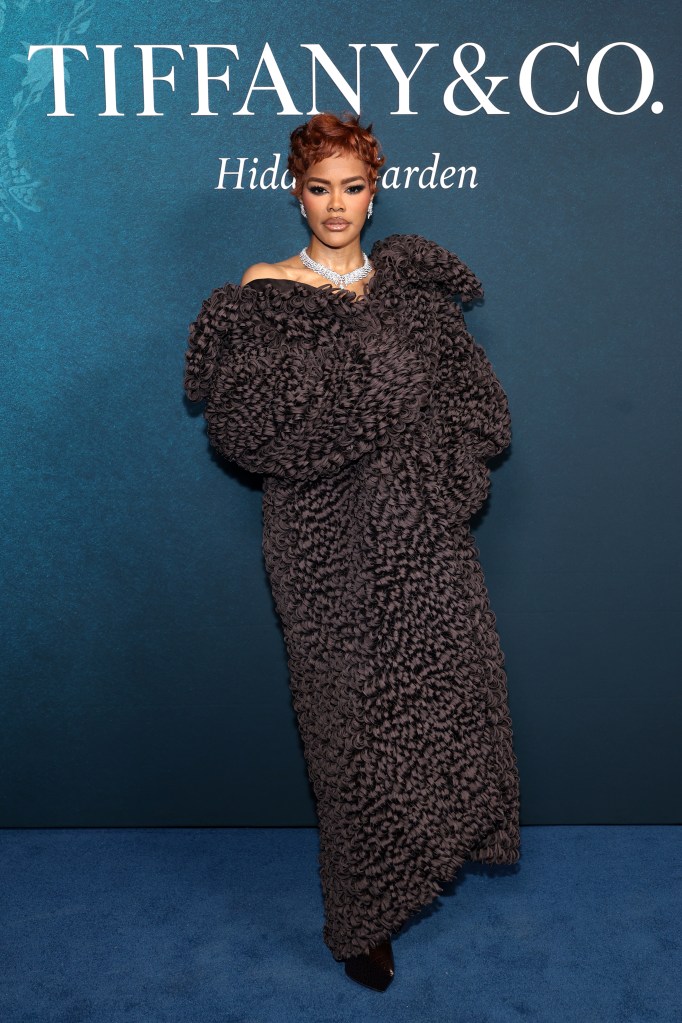 Teyana Taylor attends the Tiffany & Co. celebration for the launch of the Blue Book 2026: Hidden Garden jewelry collection