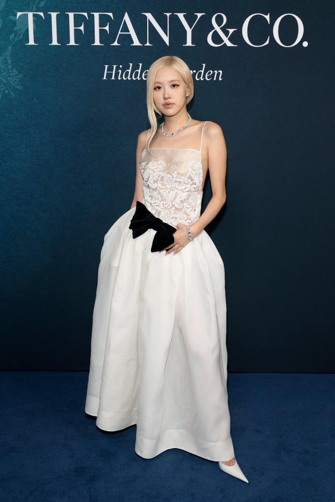 Rosé attends the Tiffany & Co. celebration for the launch of the Blue Book 2026: Hidden Garden jewelry collection