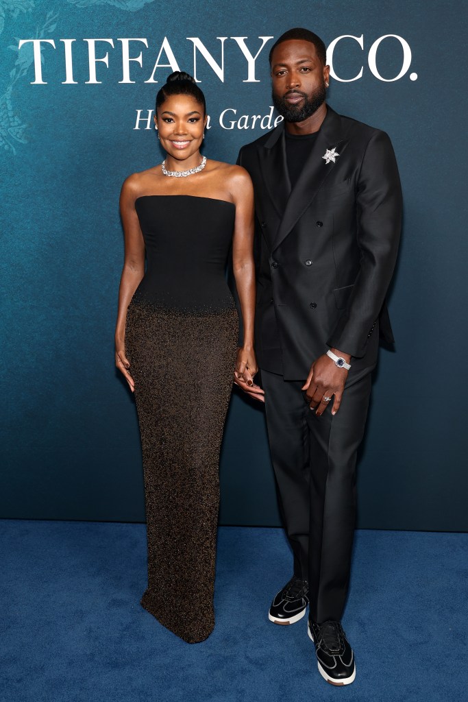 Gabrielle Union-Wade and Dwyane Wade attend the Tiffany & Co. celebration for the launch of the Blue Book 2026: Hidden Garden jewelry collection