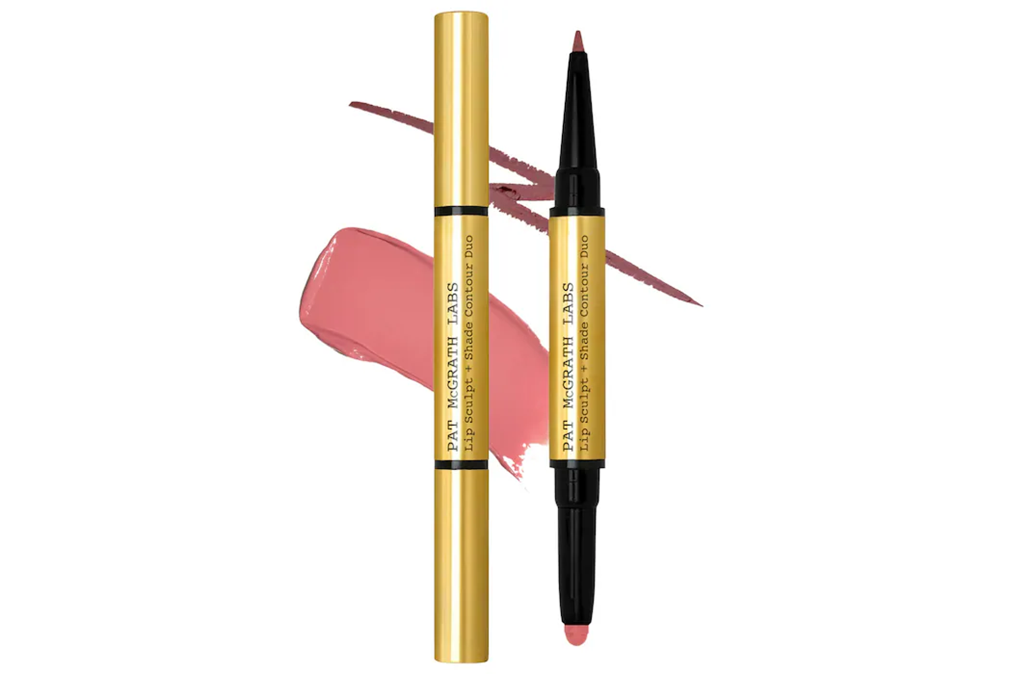 Pat McGrath Labs Lip Sculpt + Shade Contour Duo in a light pink shade with a darker lip liner.